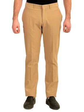 Malo Men's Beige Flat Front Dress Pants US 42 IT 58